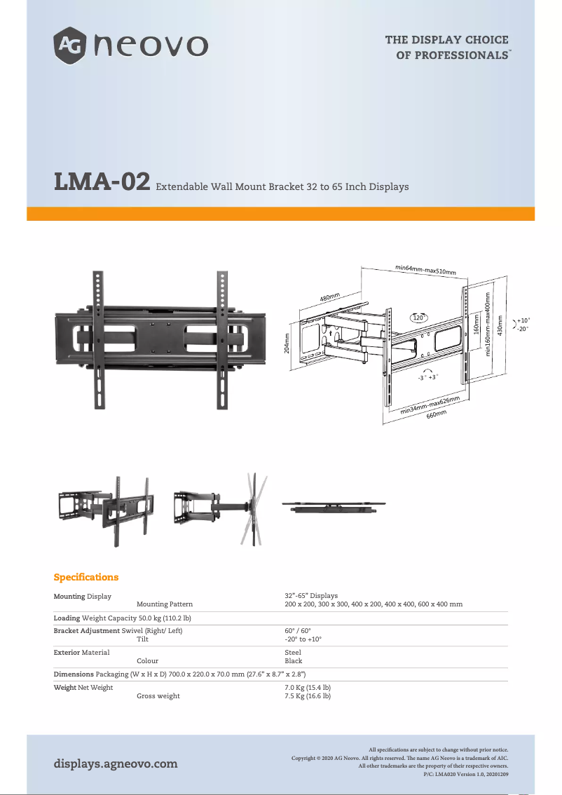 Image de la première page du manuel de l'appareil LMA-02