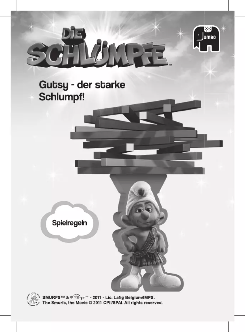 Imagen de la primera página del manual del dispositivo Gutsy der starke Schlumpf
