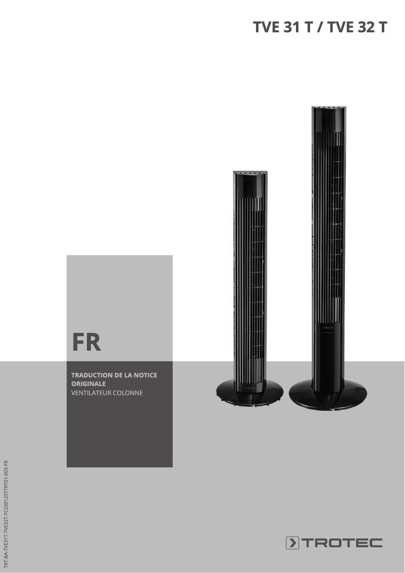 Página 1 del manual Manual de usuario Trotec TVE 31 T