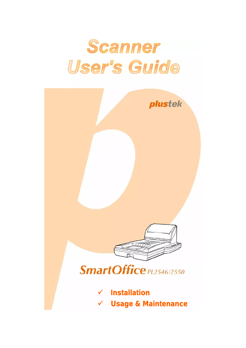Page 1 de la notice Manuel utilisateur Plustek SmartOffice PL2550