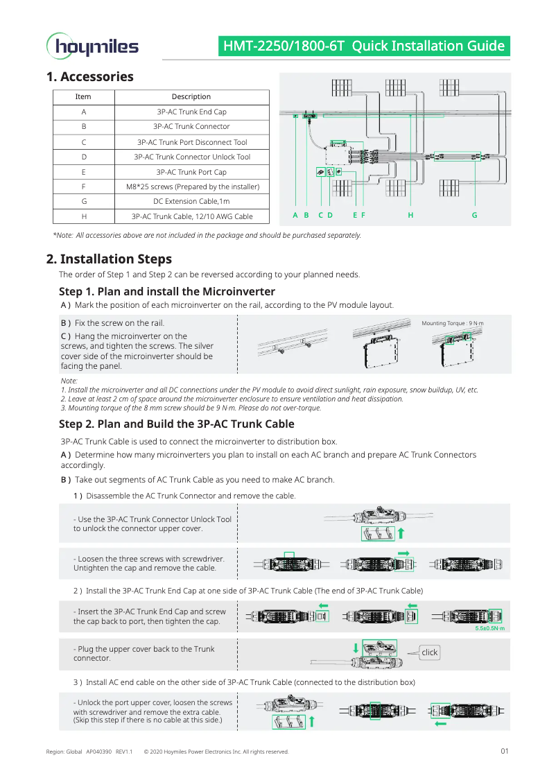 Page n°1 - Manuel utilisateur Hoymiles HMT-2250-6T