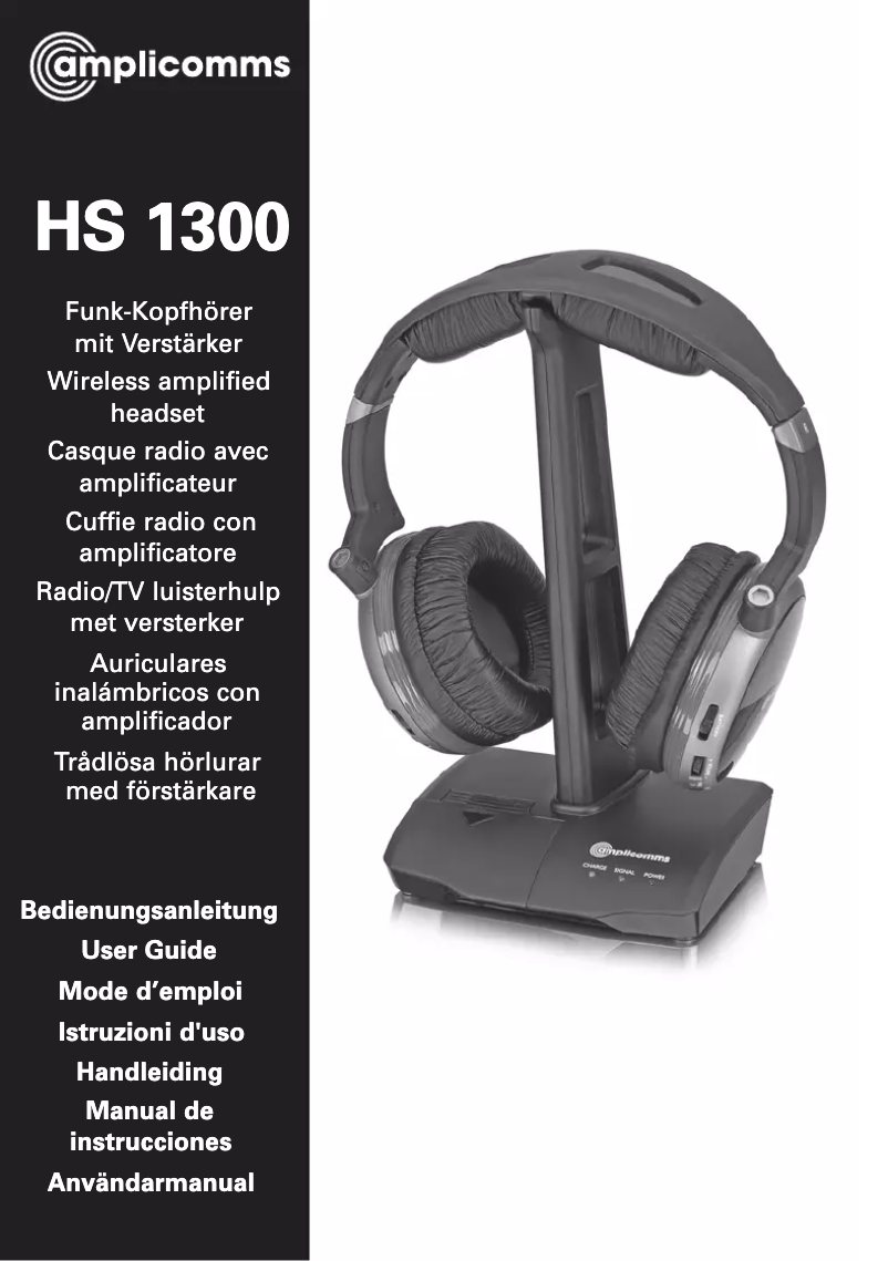 Image de la première page du manuel de l'appareil HS 1300