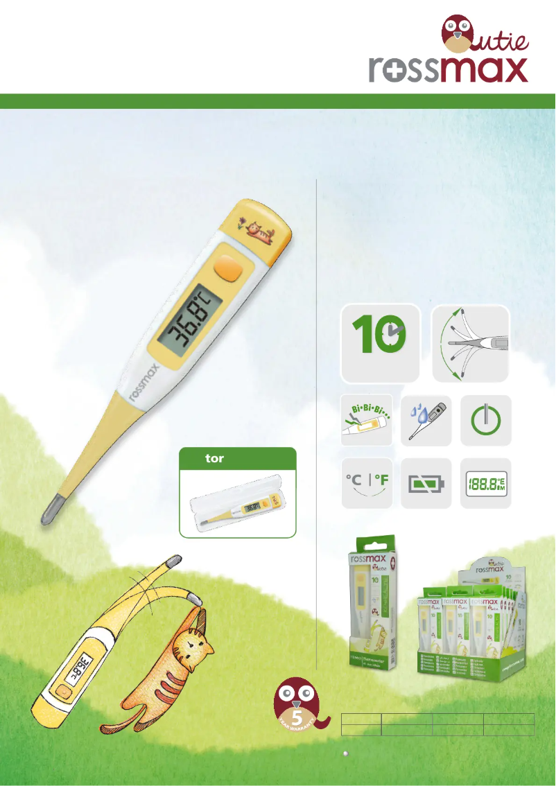 Page 1 de la notice Brochure Rossmax Qutie TG380