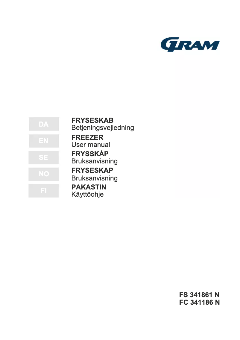 Page 1 de la notice Manuel utilisateur Gram FS 341861 N