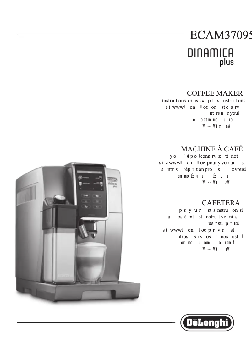 Page n°1 - Manuel utilisateur DeLonghi Dinamica Plus ECAM370.95.T