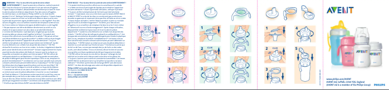 Page n°1 - Manuel utilisateur Philips AVENT SCD261