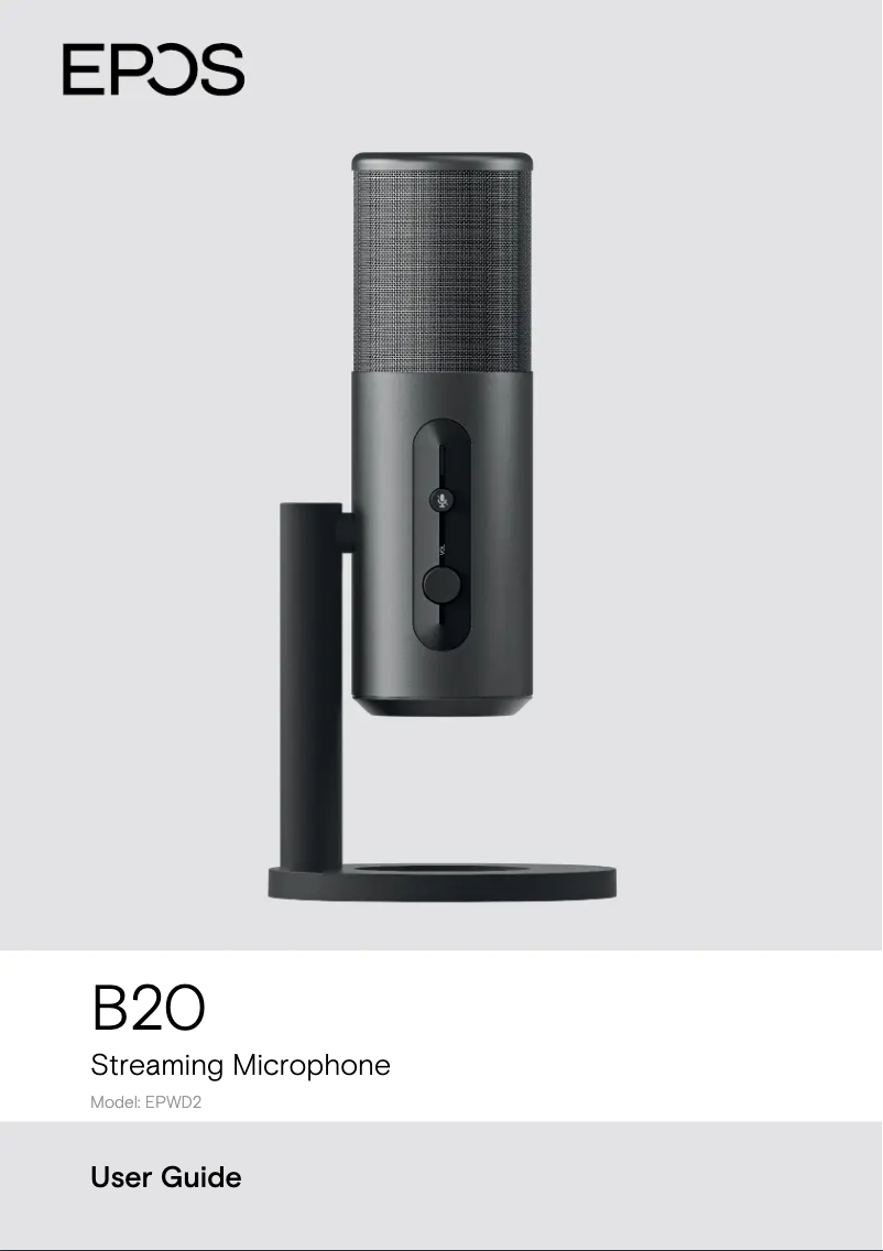 Page n°1 - Manuel utilisateur Sennheiser B20