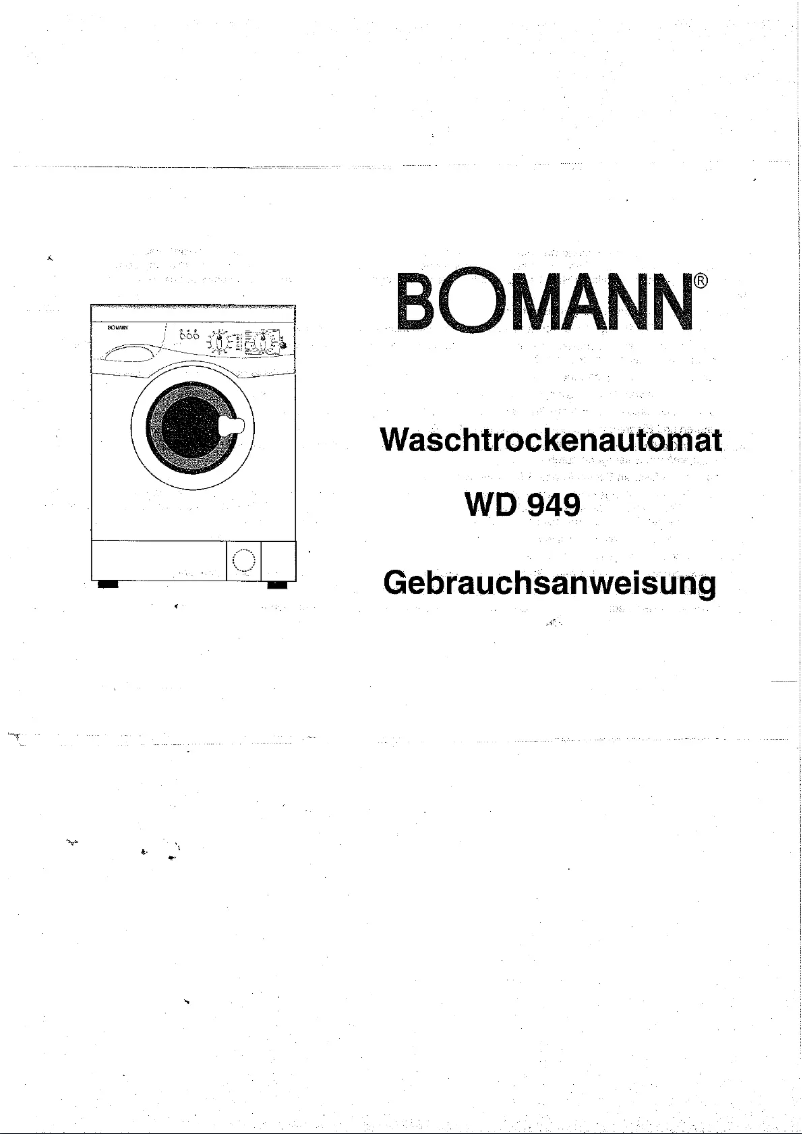 Page n°1 - Manuel utilisateur Bomann WD 949
