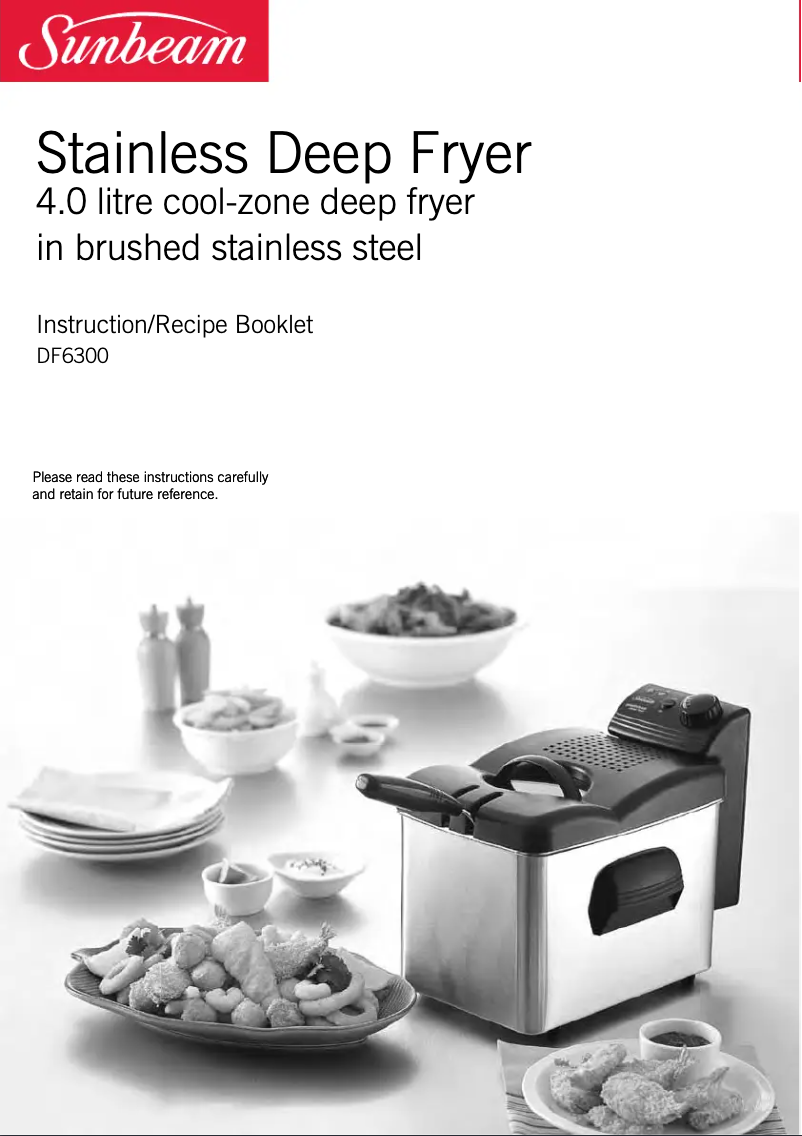 Image de la première page du manuel de l'appareil Stainless Deep Fryer DF6300