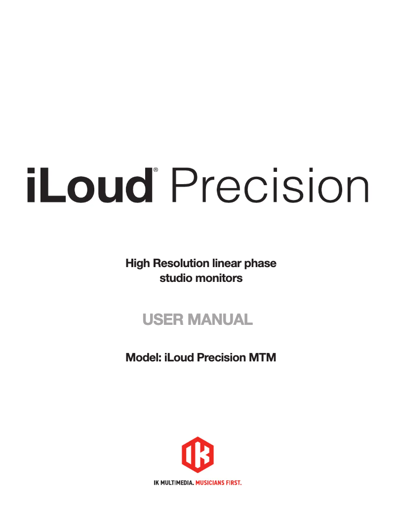 Image de la première page du manuel de l'appareil iLoud Precision 6
