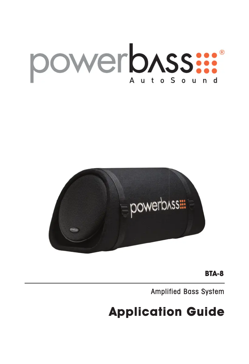 Page 1 de la notice Manuel utilisateur PowerBass BTA-8