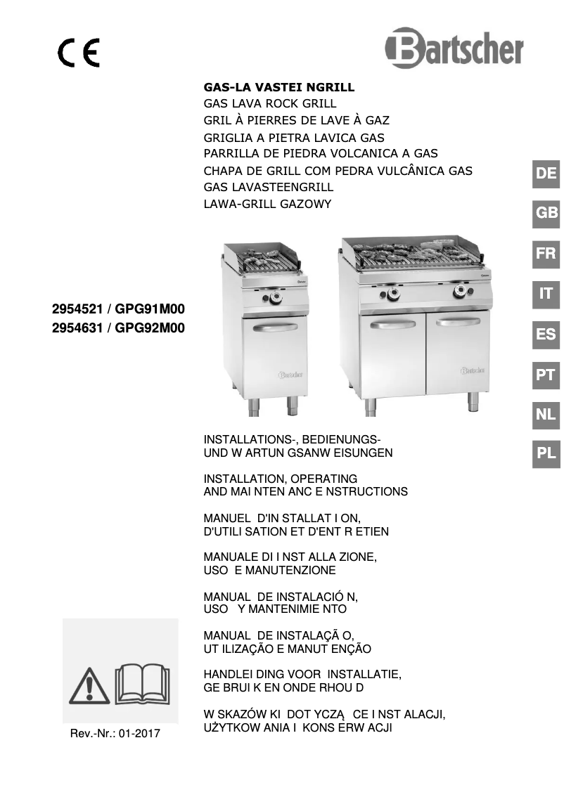 Page 1 de la notice Manuel utilisateur Bartscher 2954521