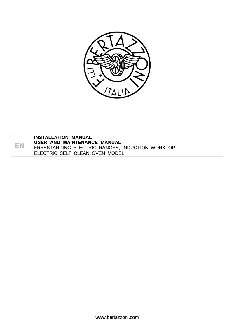 Page n°1 - Guide d'installation Bertazzoni PRO304IFEPGIT