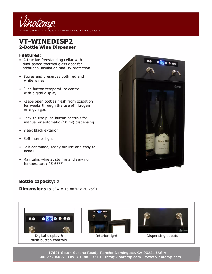 Image de la première page du manuel de l'appareil VT-WINEDISP2