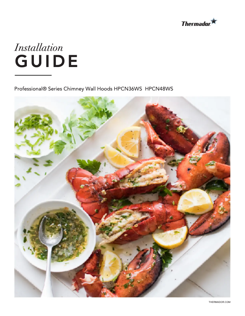 Page n°1 - Guide d'installation Thermador HPCN48WS