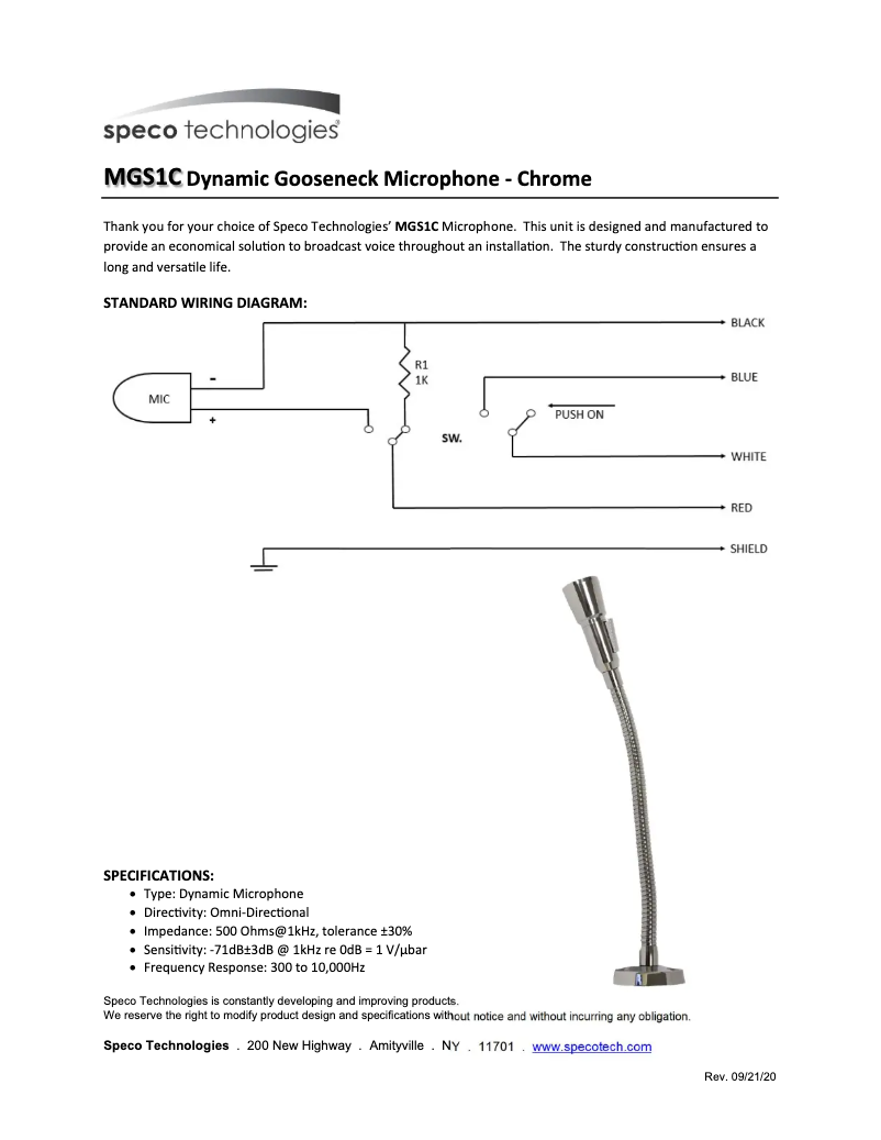 Image de la première page du manuel de l'appareil MGS1C