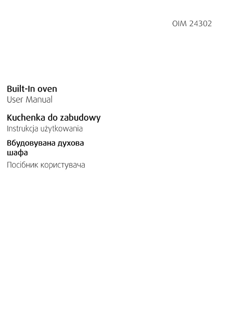 Page n°1 - Manuel utilisateur Beko OIM 24302 B