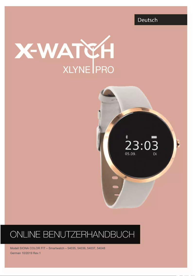 Page n°1 - Manuel utilisateur X-WATCH Siona Color Fit