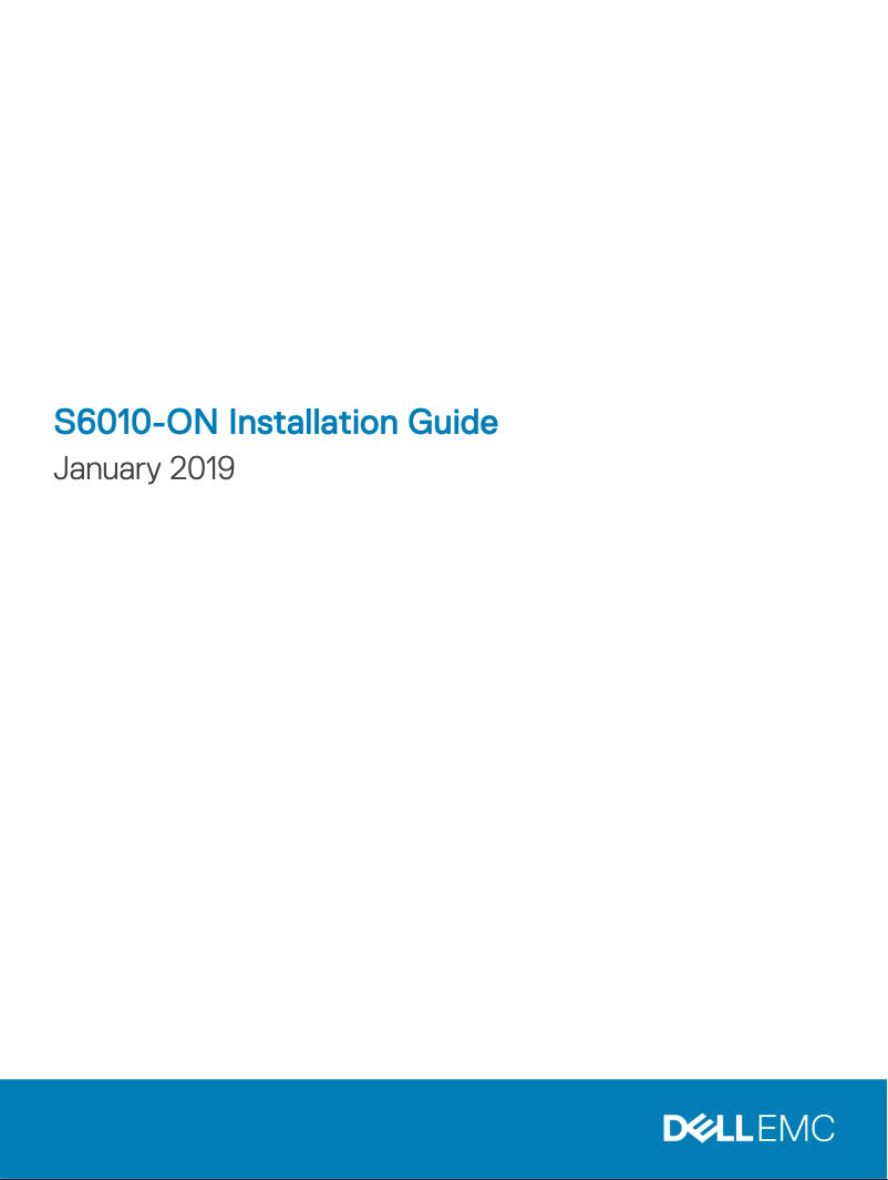 Page n°1 - Guide d'installation Dell PowerSwitch S6010-ON