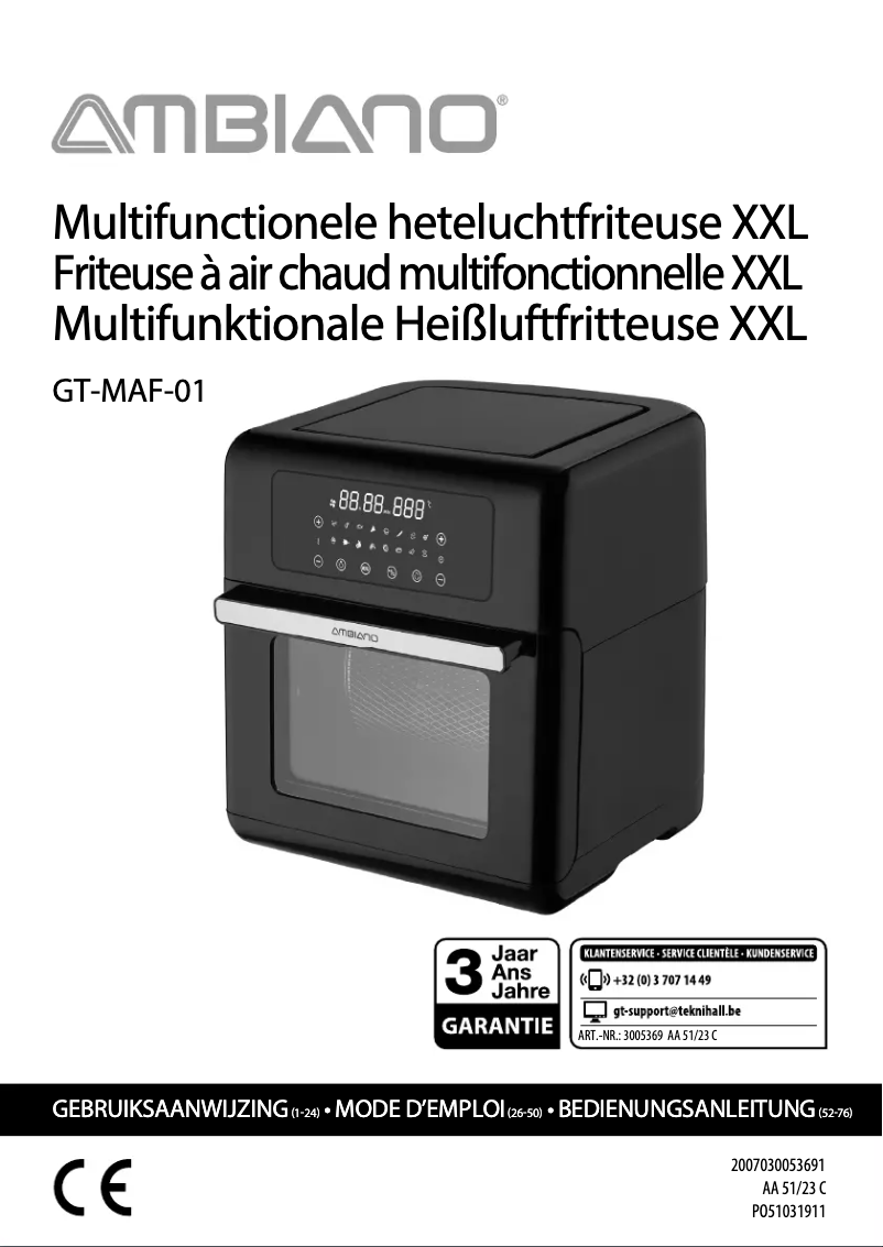 Image de la première page du manuel de l'appareil GT-MAF-01