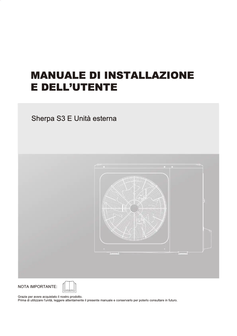 Imagen de la primera página del manual del dispositivo Sherpa Aquadue Tower S3 E