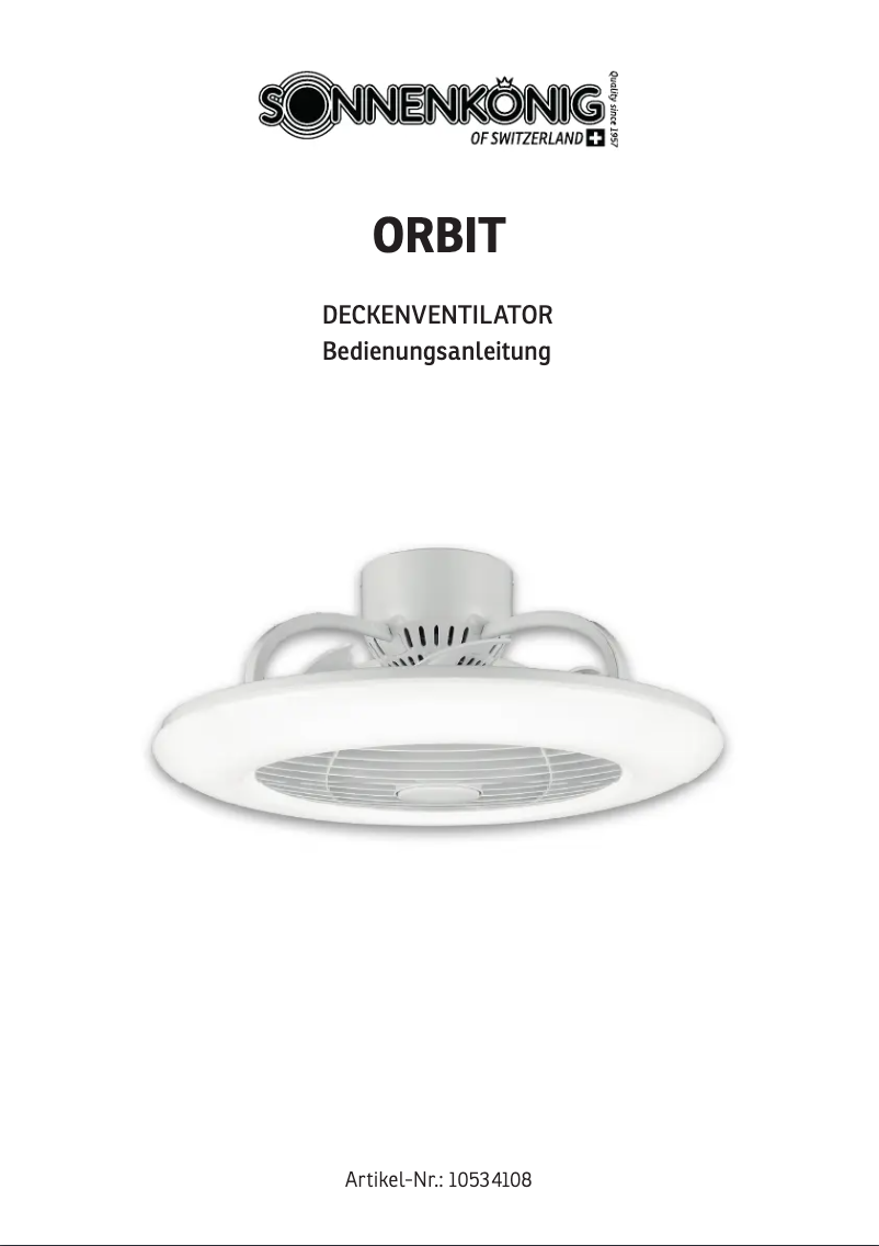 Image de la première page du manuel de l'appareil Orbit