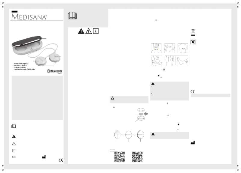 Página 1 del manual Manual de usuario Medisana BT 850