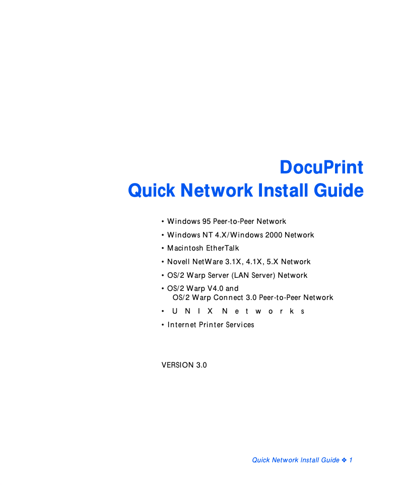 Image de la première page du manuel de l'appareil DocuPrint N2825