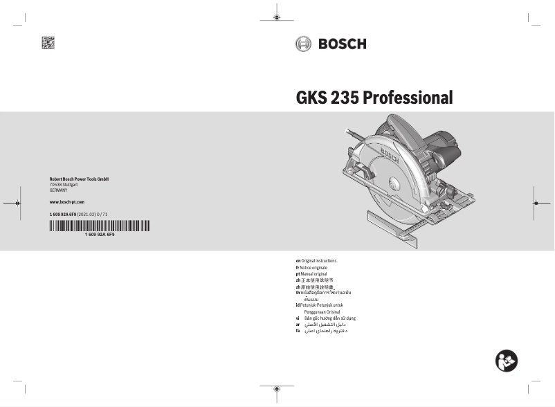 Page n°1 - Manuel utilisateur Bosch GKS 235 Professional