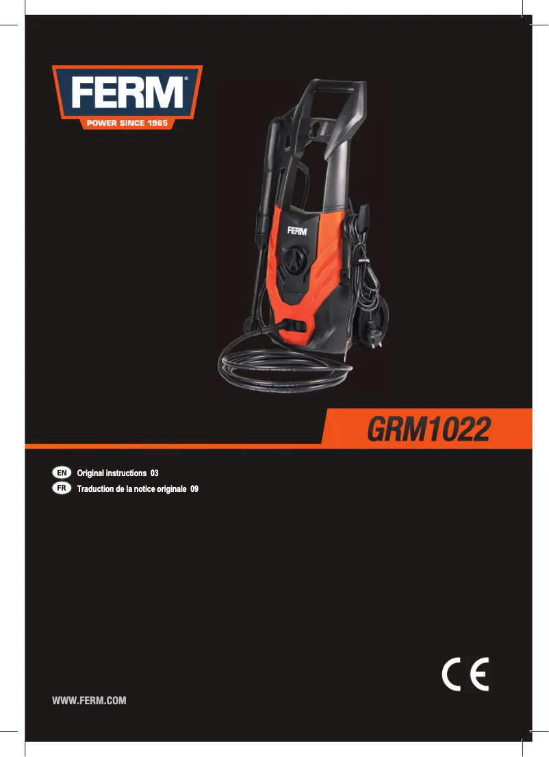 Page n°1 - Manuel utilisateur Ferm GRM1022