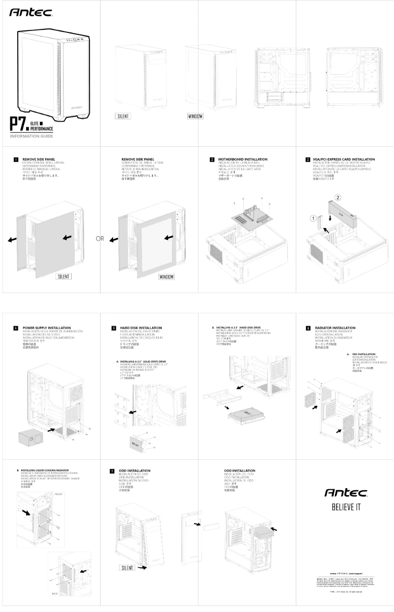 Image de la première page du manuel de l'appareil P7 Silent