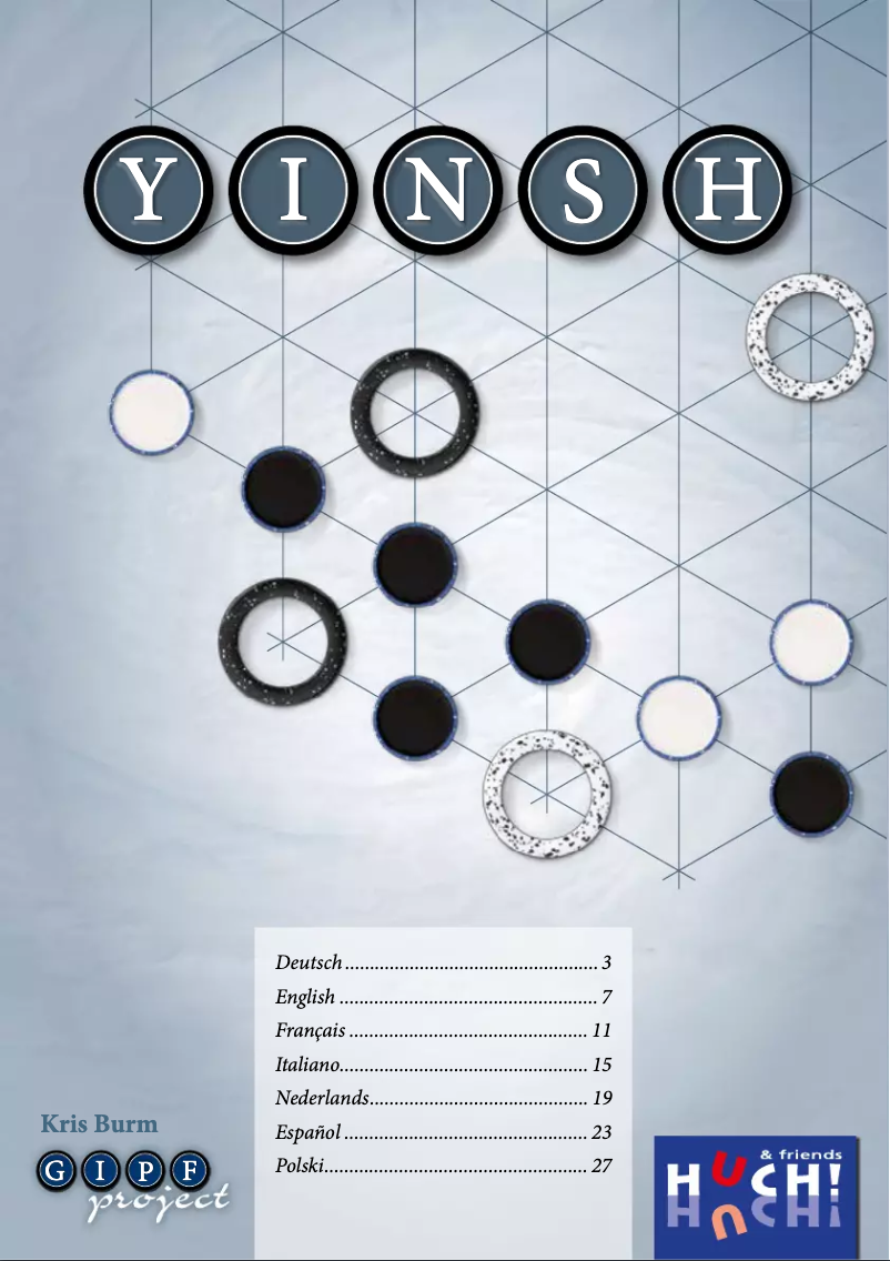 Page n°1 - Manuel utilisateur Huch! & Friends Yinsh