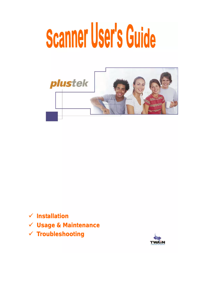 Page 1 de la notice Manuel utilisateur Plustek OpticSlim 2600