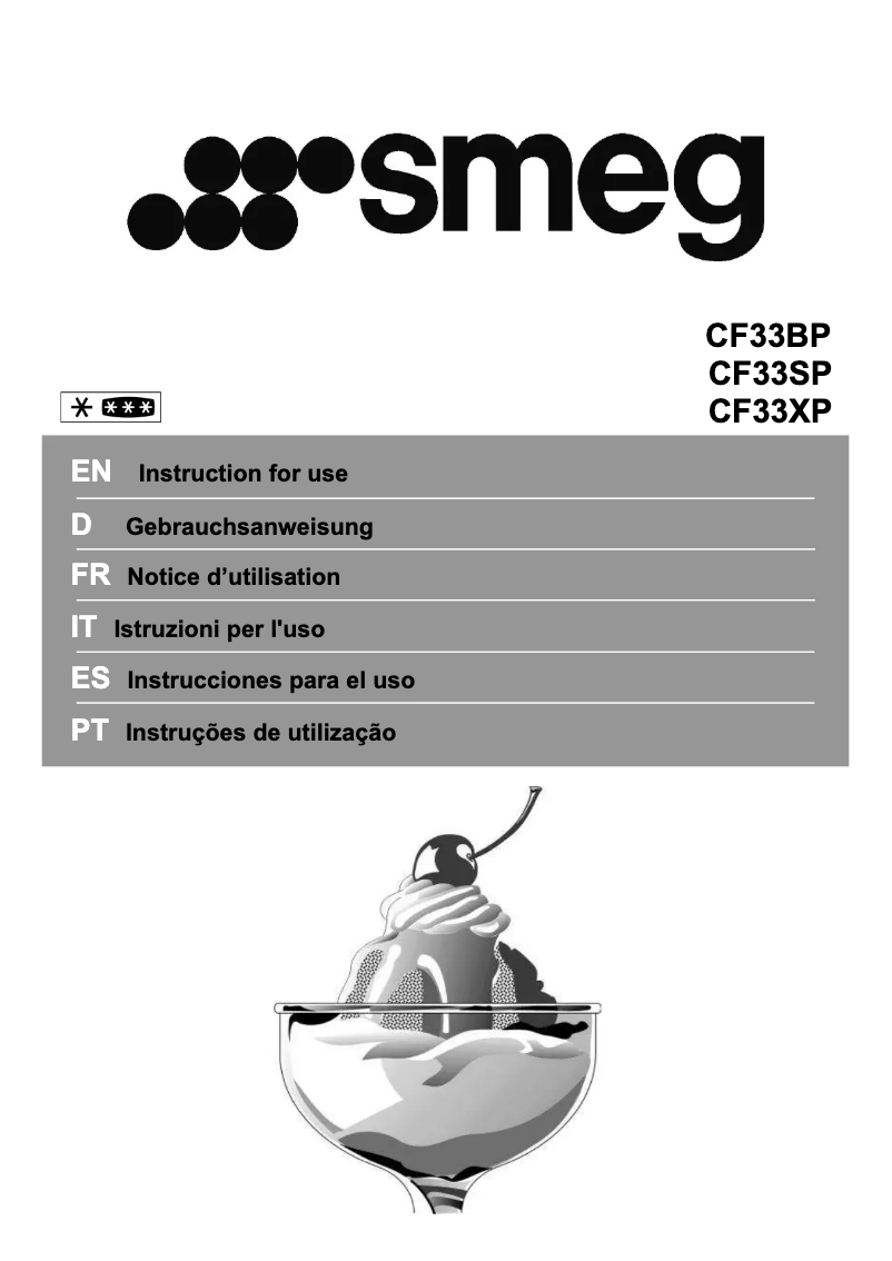 Page 1 de la notice Mode d'emploi Smeg CF33SP