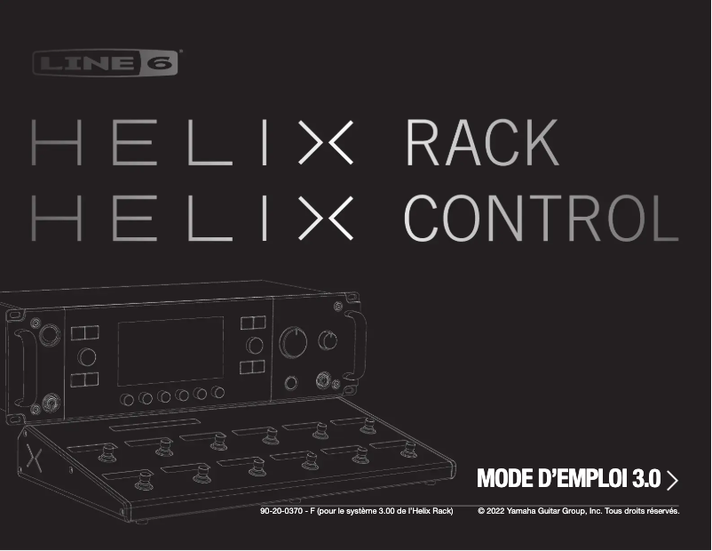 Image de la première page du manuel de l'appareil Helix Control