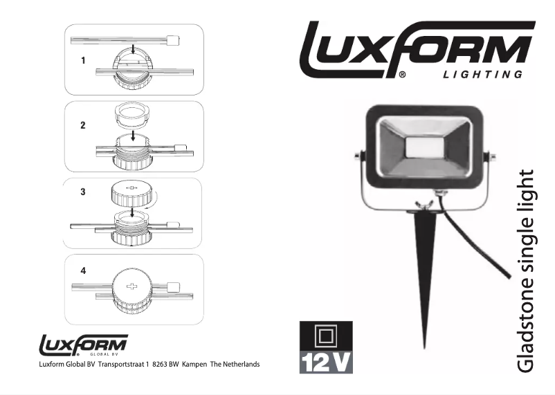 Page n°1 - Manuel utilisateur Luxform Lighting Gladstone single light