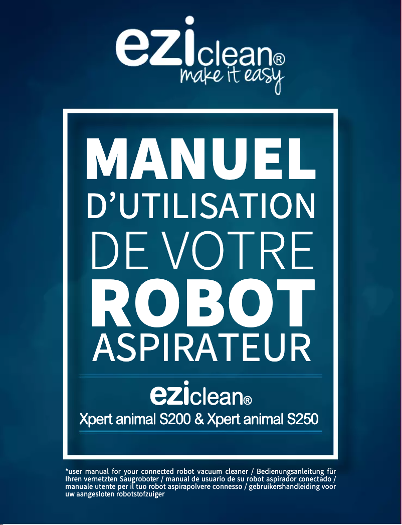 Page 1 de la notice Manuel utilisateur EZIclean Aqua Xpert Animal S250