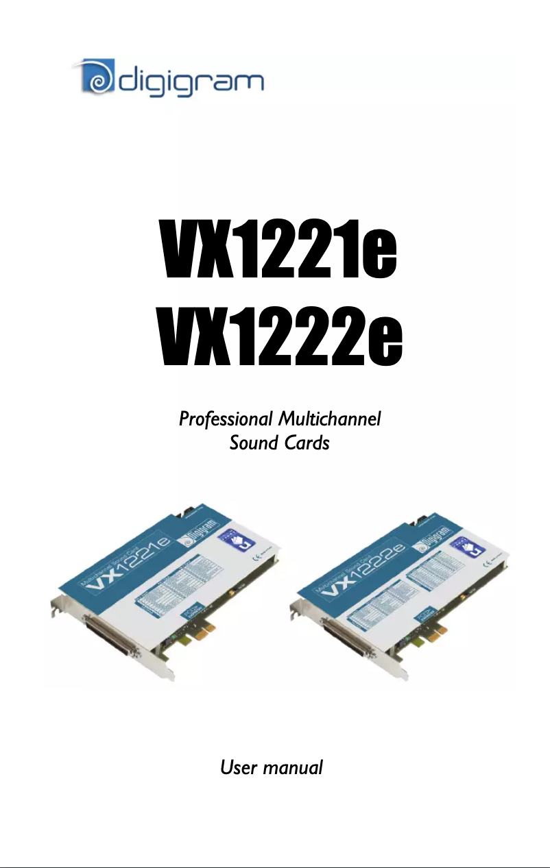 Image de la première page du manuel de l'appareil VX1222e