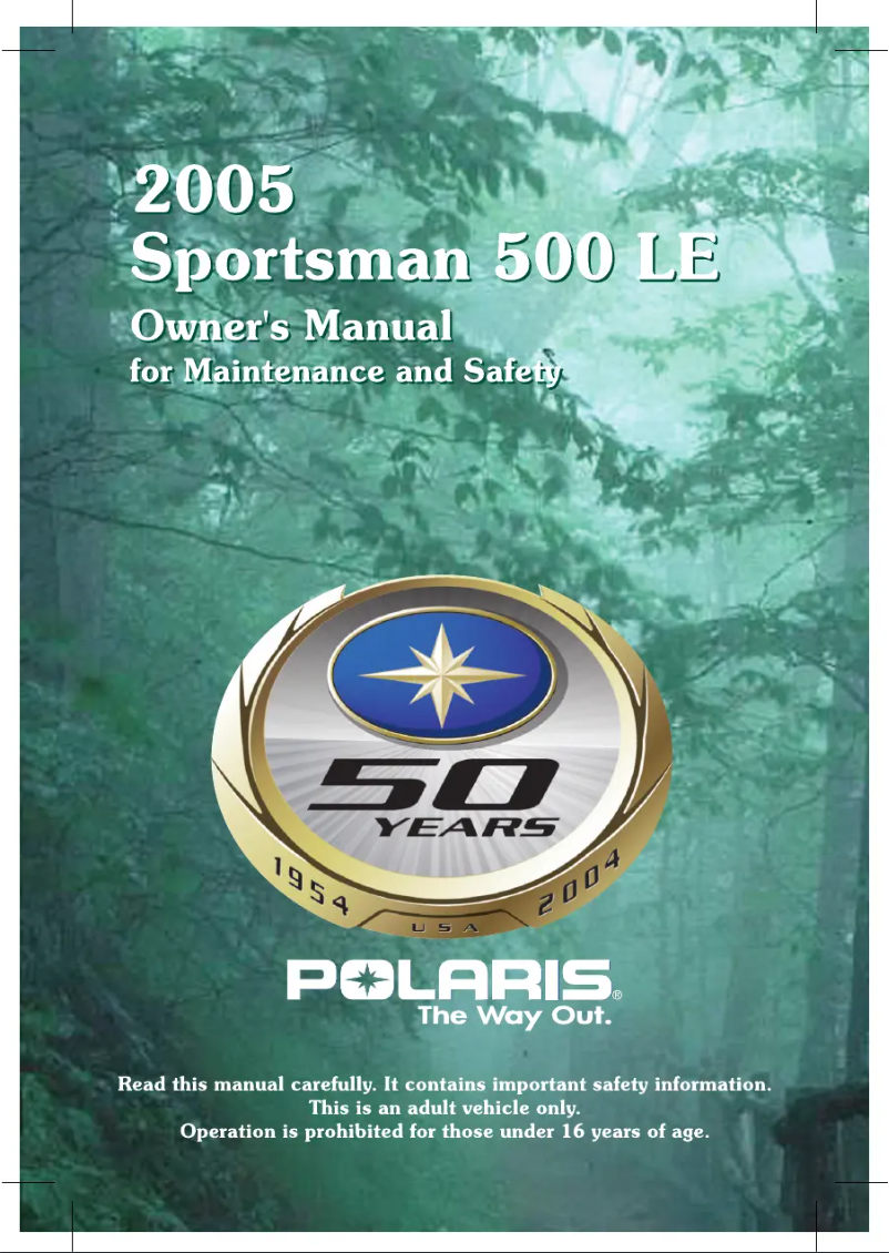 Image de la première page du manuel de l'appareil Sportsman 500 LE (2005)