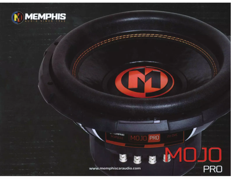 Page n°1 - Manuel utilisateur Memphis Audio Mojo Pro MJP1044