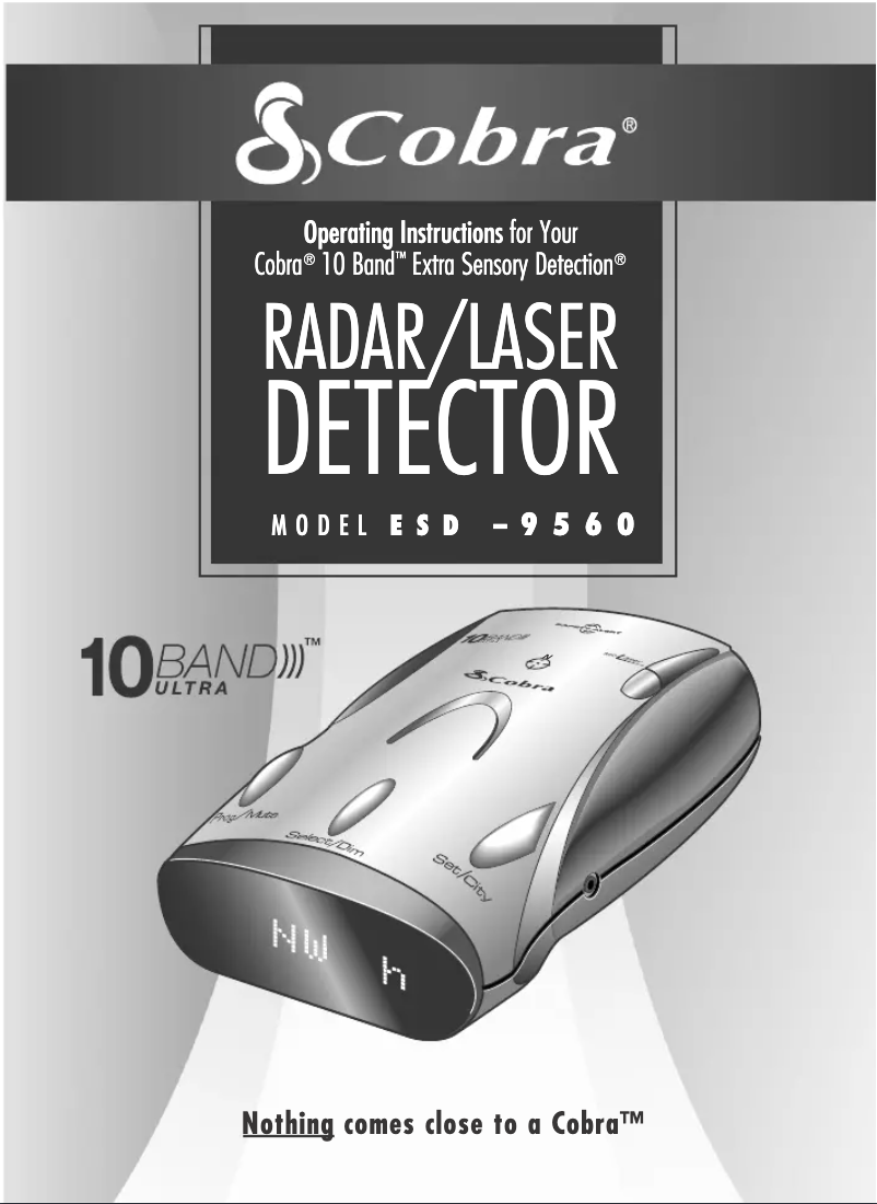 Página 1 del manual Manual de usuario Cobra ESD 9560
