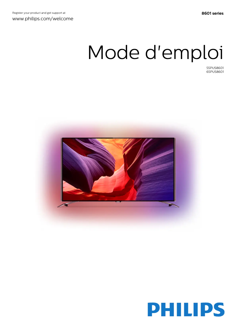Page n°1 - Manuel utilisateur Philips 8600 series 65PUS8601