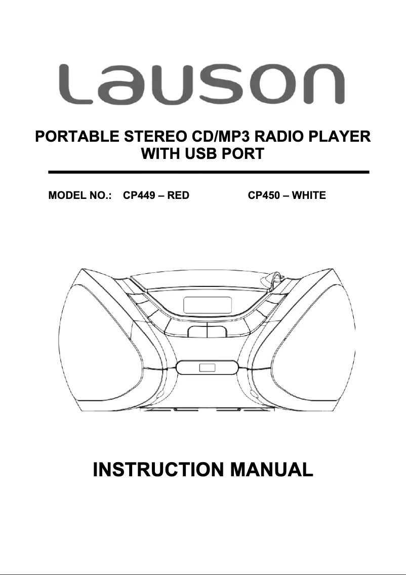 Image de la première page du manuel de l'appareil CP449