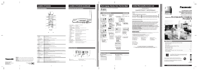 Página 1 del manual Manual de usuario Panasonic PV-C2024
