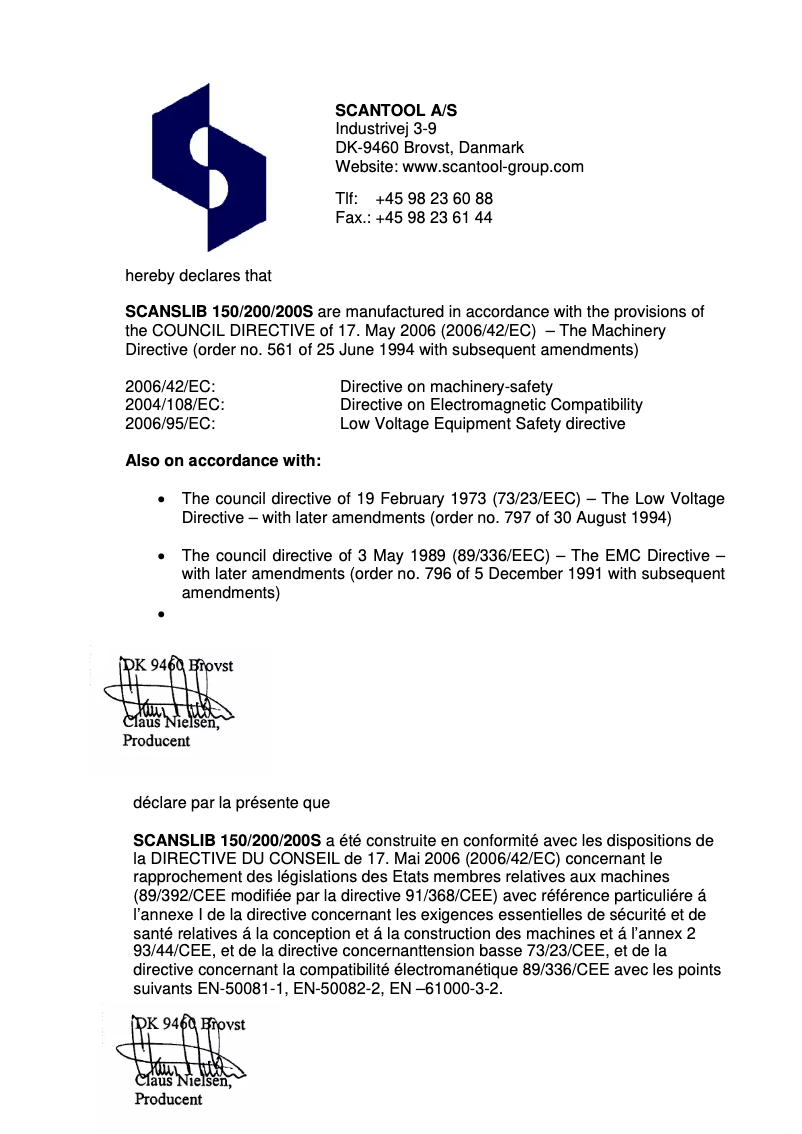 Page 1 de la notice Manuel utilisateur Scangrind 150