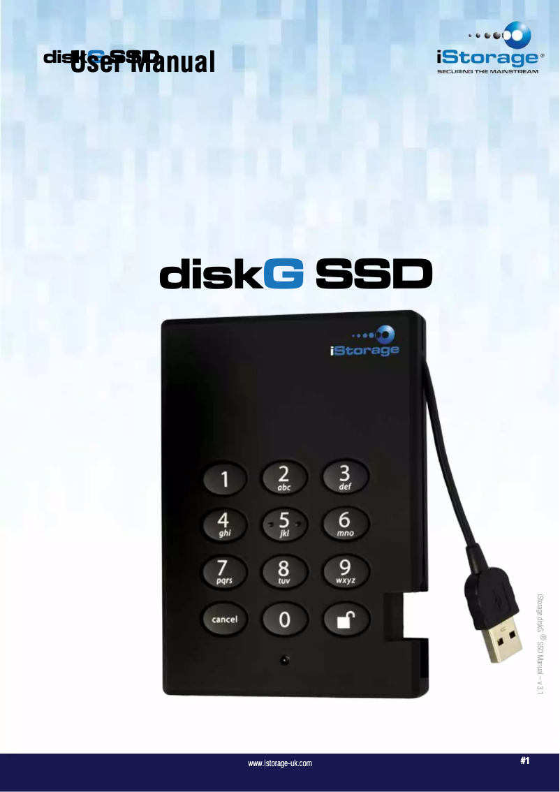 Image de la première page du manuel de l'appareil diskGenie 256-bit SSD