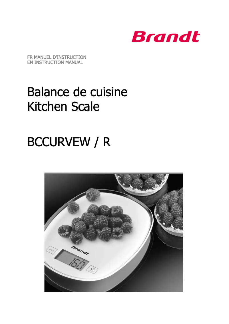 Image de la première page du manuel de l'appareil BCCURVEW