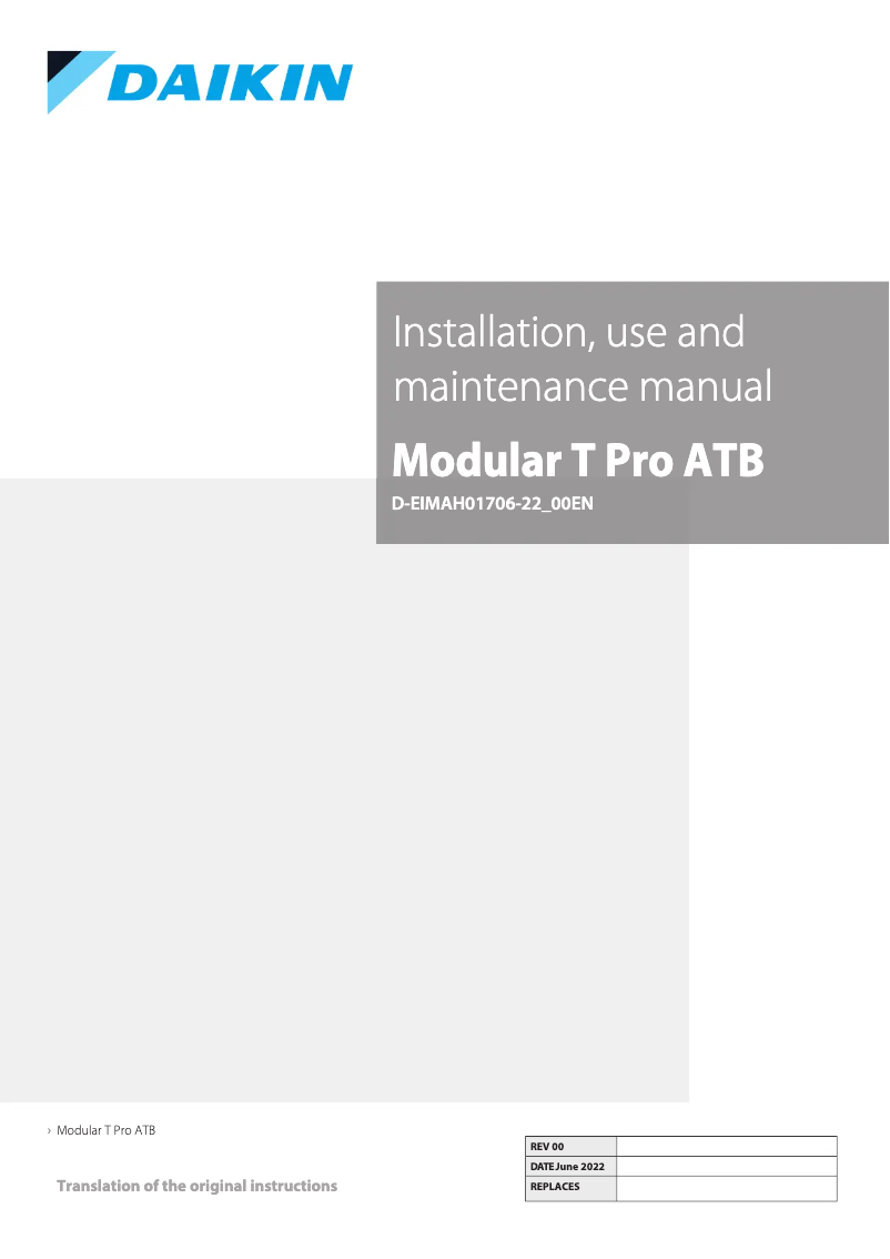 Página 1 del manual Manual de usuario Daikin ATB04RAMNADBT00