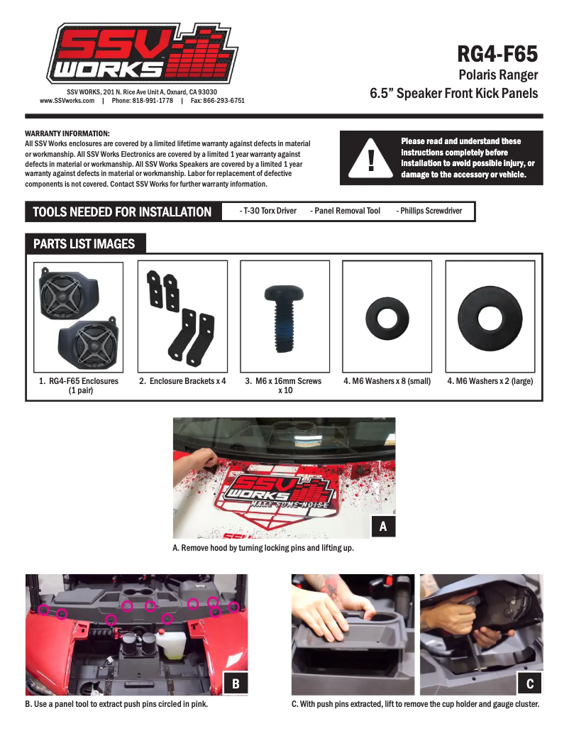 Página 1 del manual Manual de usuario SSV Works RG4-F65