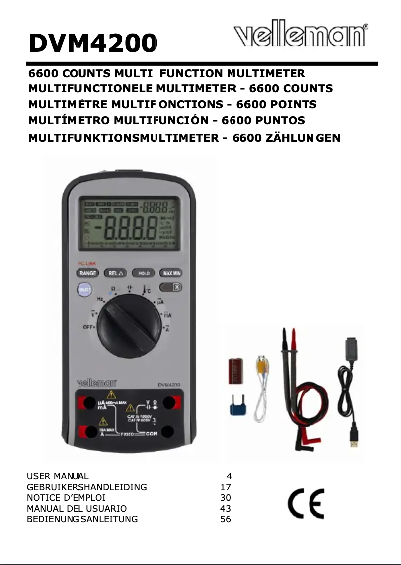 Image de la première page du manuel de l'appareil DVM4200